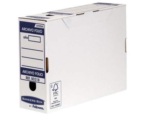 CAJA DE ARCHIVO DEFINITIVO FOLIO 100MM AZUL BANKERS BOX 0031802 (MIN10) (Espera 4 dias)