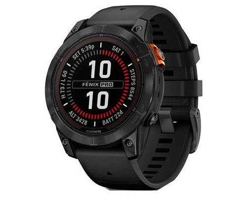 SMARTWATCH GARMIN FENIX 7X PRO SOLAR GRIS CORREA NEGRA