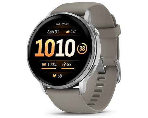 SMARTWATCH GARMIN VENU 4 45 MM BISEL PLATEADO