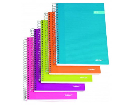 CUADERNO TAPA FORRADA A5 CUADROS 5X5 120 HOJAS 70G SURTIDO MODA CLASSIC STRIPES ANCOR 040098 (MIN8) (Espera 4 dias)