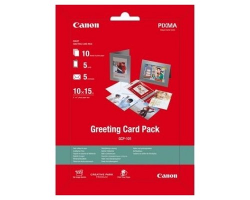 Canon Papel PACK 10 10X15 5 Tarj.FELICITACION 5 SOBRES (GCP-101)