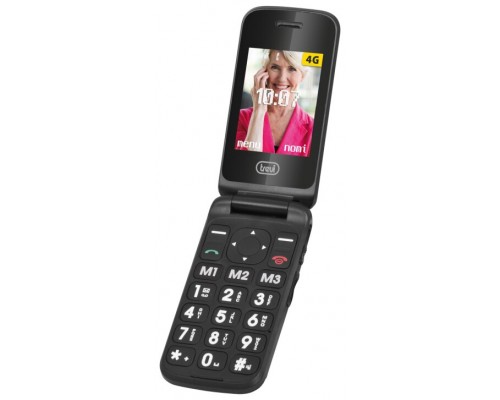 TELEFONO TREVI FLEX PLUS 90 4G FLIP SENIOR PHONE DUAL SCREEN BLACK