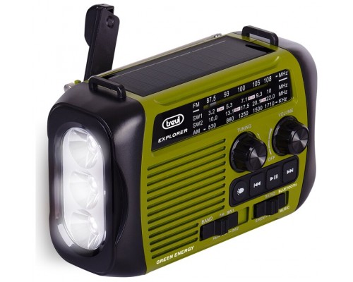 RADIO TREVI RA 7F30 BT EXPLORER RADIO CARGA SOLAR & DINAMO GREEN