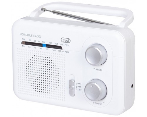 RADIO TREVI RA 7F64 PORTABLE AM/FM RADIO WHITE