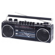 RADIO GRABADORA PORTÁTIL USB SD BLUETOOTH CASSETTE TREVI RR 501 BT NEGRO