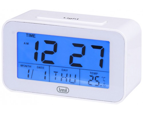 RELOJ DIGITAL CON ALARMA Y TERMÓMETRO TREVI SLD 3P50 BLANCO