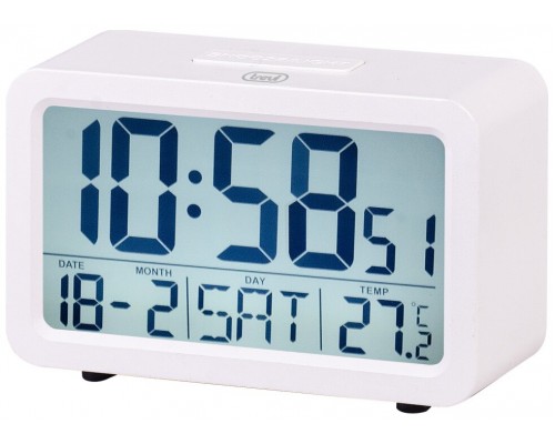 RELOJ DESPERTADOR TREVI SLD 3P60 DIGITAL ALARM CLOCK WHITE