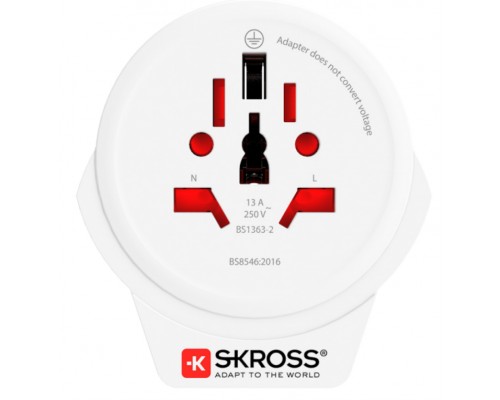 ADAPTADOR DE ENCHUFE A EUROPEO SKROSS USB