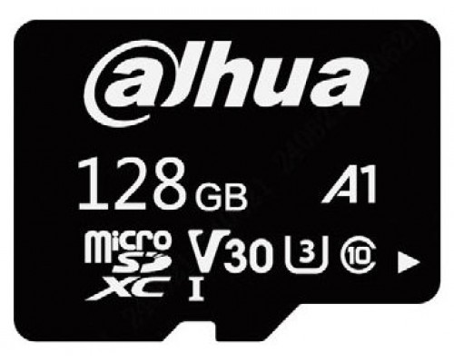 DAHUA MICROSD 128GB, ENTRY LEVEL VIDEO SURVEILLANCE MICROSD CARD, READ SPEED UP TO 100 MB/S, WRITE SPEED UP TO 50 MB/S, SPEED CLASS C10, U3, V30, A1 (DHI-TF-L100-128G) (Espera 4 dias)