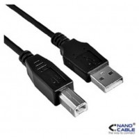 CABLE USB 2.0 IMPRESORA TIPO A/M-B/M, NEGRO 1.0 M