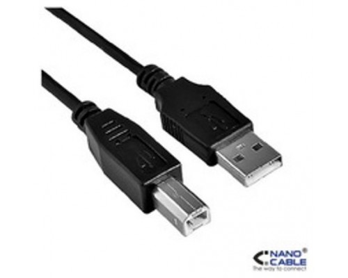 CABLE USB 2.0 IMPRESORA TIPO A/M-B/M, NEGRO 1.0 M