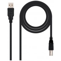 CABLE USB 2.0 IMPRESORA TIPO A/M-B/M, NEGRO 1.8 M