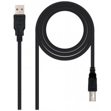 CABLE USB 2.0 IMPRESORA TIPO A/M-B/M, NEGRO 1.8 M