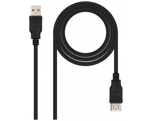 CABLE USB 2.0, TIPO A/M-A/H, NEGRO, 1.0 M