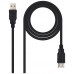 USB 2.0, A/M-A/H, 1 m, Negro
