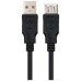 USB 2.0, A/M-A/H, 1 m, Negro