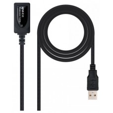 USB 2.0, A/M-A/H, 5 m, Negro