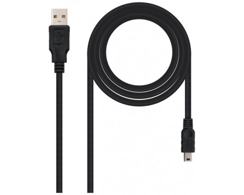 USB 2.0, A/M-Mini USB 5pin/M, 1.8 m, Negro