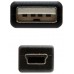 USB 2.0, A/M-Mini USB 5pin/M, 1.8 m, Negro