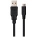 USB 2.0, A/M-Micro USB B/M, 0.8 m, Negro
