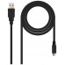 USB 2.0, A/M-Micro USB B/M, 1.8 m, Negro