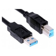 USB 3.0, A-M/B-M, Negro, 2m