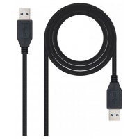 USB 3.0, A-M/A-M, Negro, 2m