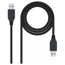 USB 3.0, A-M/A-M, Negro, 2m