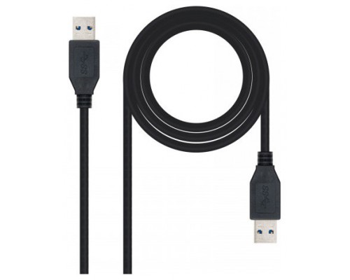 USB 3.0, A-M/A-M, Negro, 2m