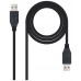 USB 3.0, A-M/A-M, Negro, 2m