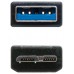 USB 3.0, 1.0 m, A/M-Micro B/M, Negro