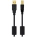 USB 2.0, A-M/B-M, Negro, 2m