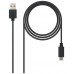 Nanocable - Cable USB 2.0 3A Tipo USB-C/M-A/M 1M Negro