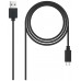 CABLE USB 2.0 3A, TIPO USB-C/M-A/M, NEGRO, 3.0 M