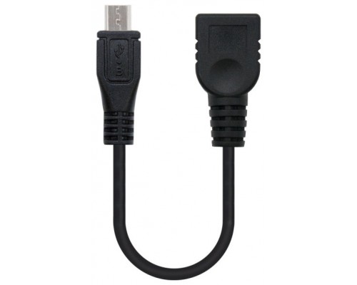 USB 2.0 OTG, micro B/M-A/H, 0.15 m, Negro