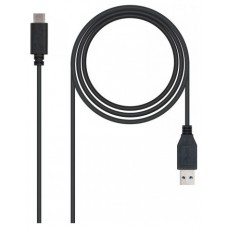 CABLE USB 3.1 GEN2 10Gbps 3A, TIPO USB-C/M-A/M, NEGRO,