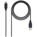 CABLE USB 3.1 GEN2 10Gbps 3A, TIPO USB-C/M-A/M, NEGRO,