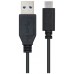 CABLE USB 3.1 GEN2 10Gbps 3A, TIPO USB-C/M-A/M, NEGRO,