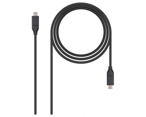 CABLE USB 3.1 GEN2 10GBPS 3A TIPO USB-CM-USB-CM NEGRO