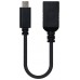 CABLE USB 3.1 GEN1 5Gbps 3A, TIPO USB-C/M-A/F, NEGRO,