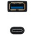 CABLE USB 3.1 GEN1 5Gbps 3A, TIPO USB-C/M-A/F, NEGRO,