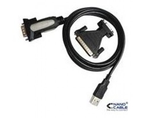 Nanocable - Convertidor USB a SERIE conexion A/M-RS232