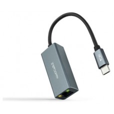 CONVERSOR USB-C ETHERNETGB Mbps, GRIS 15 CM