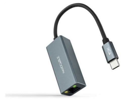 CONVERSOR USB-C ETHERNETGB Mbps, GRIS 15 CM