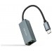 CONVERSOR USB-C ETHERNETGB Mbps, GRIS 15 CM