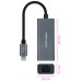 CONVERSOR USB-C ETHERNETGB Mbps, GRIS 15 CM