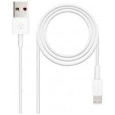 Cable Lightning a USB-A, Lightning/M -USB A/M, Blanco,