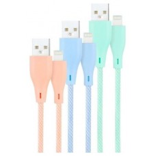 3 CABLES LIGHTNING A USB A/M, RO-AZ-VE MALLADO, 1M