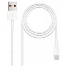 USB 2.0, A/M-Lightning/M, 2 m, Blanco
