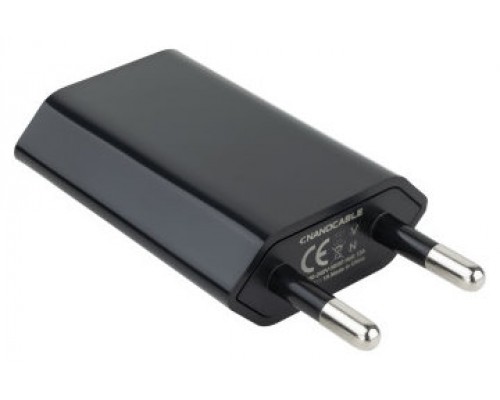 Nanocable - Mini cargador USB - 5V/1A - Negro